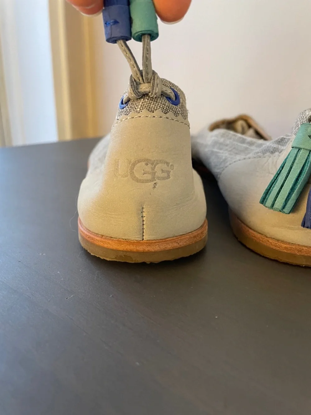 Women's UGG Neutral Linen Ballet Flats - Picture 3 of 10